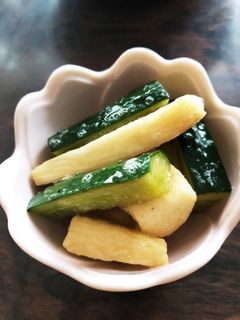 青じそドレッシングで長芋の浅漬け-レシピのメイン写真