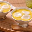 白玉だんごの冷やし豆乳かぼちゃ汁粉