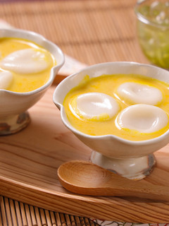 白玉だんごの冷やし豆乳かぼちゃ汁粉-レシピのメイン写真