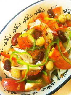 新鮮野菜とミックスビーンズのマリネ-レシピのメイン写真