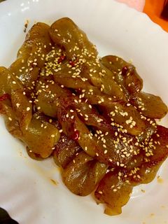 結びこんにゃくの甘辛炒め(3分以内)-レシピのメイン写真