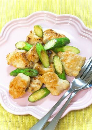 アスパラガスと鶏むね肉の塩炒め☆-レシピのメイン写真