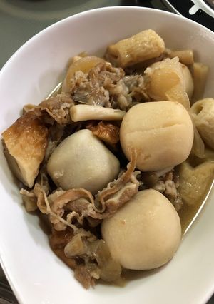 牛めしの具で里芋煮-レシピのメイン写真