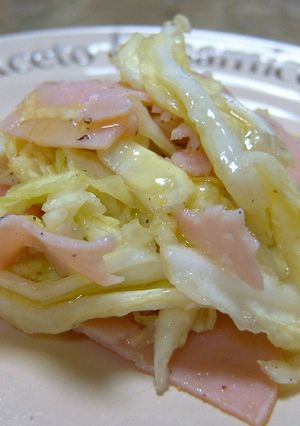 キャベツとハムのシーザーサラダ風-レシピのメイン写真