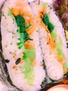 しょうがとえのきのおにぎらず-レシピのメイン写真