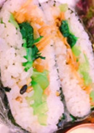 しょうがとえのきのおにぎらず-レシピのメイン写真
