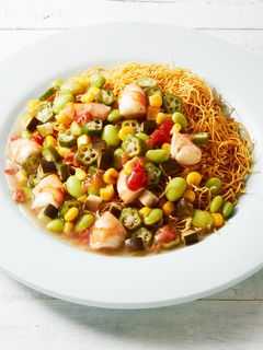 梅あんかけの皿うどん-レシピのメイン写真