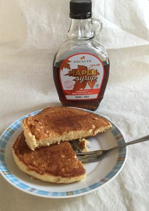 あまーい幸せ。プリンのホットケーキ-レシピのメイン写真