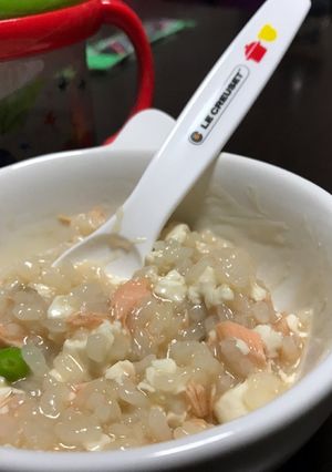 離乳食に♪鮭と豆腐の麦茶ご飯-レシピのメイン写真