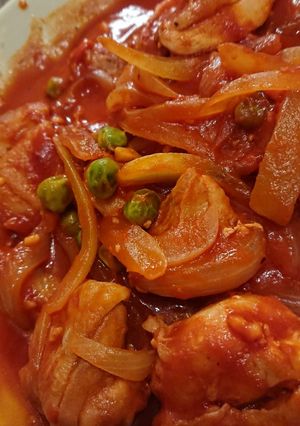 自分用(鶏肉のトマト煮)-レシピのメイン写真