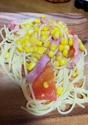 ベーコンと塩漬けトマトのパスタ-レシピのメイン写真