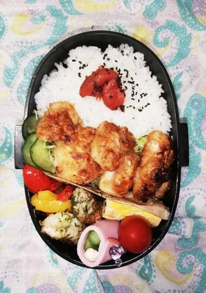 高校男子弁当♡鶏胸のしっとり焼き5/31-レシピのメイン写真