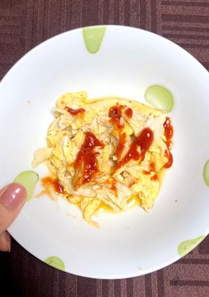 【超簡単】サラダチキンオムレツ！-レシピのメイン写真