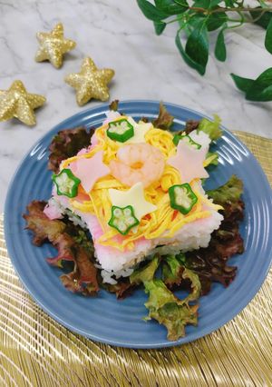 星型の七夕ちらし寿司-レシピのメイン写真