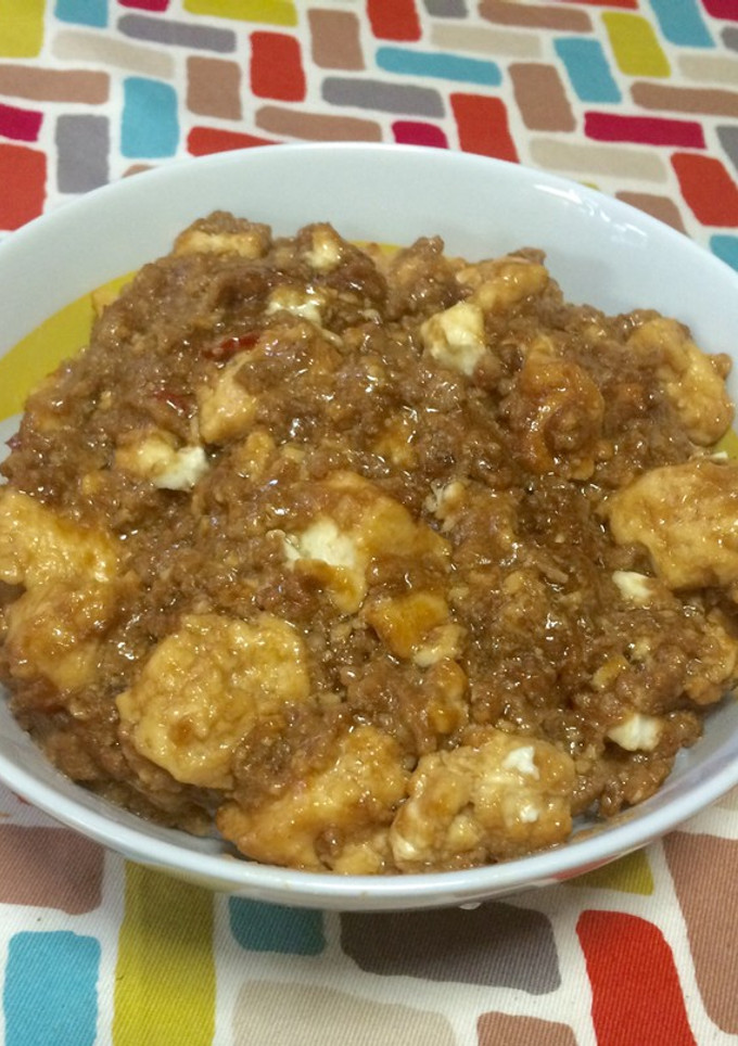 超簡単☆ちょっぴり和風なマーボー丼！-レシピのメイン写真