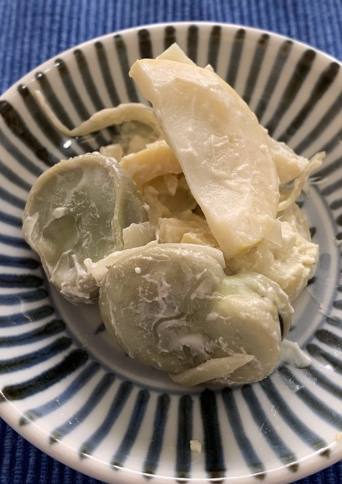 破竹 そら豆の 柿酢わさびマヨ和え-レシピのメイン写真
