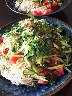 ツナとトマトのぶっかけそうめん 何食べ-レシピのメイン写真
