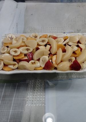 桃缶とりんごのフルーツサラダ-レシピのメイン写真