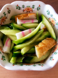 味付けひとつ!胡瓜とちくわの梅昆布茶和え-レシピのメイン写真
