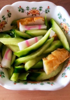 味付けひとつ！胡瓜とちくわの梅昆布茶和え-レシピのメイン写真