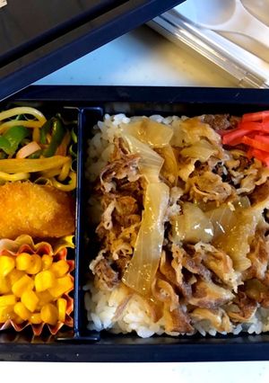 中学生弁当日記（牛丼弁当編）-レシピのメイン写真