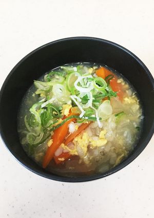 納豆タレと余り野菜で雑炊☆-レシピのメイン写真