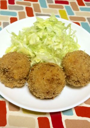 超簡単☆カレーマヨ味のカボチャコロッケ!-レシピのメイン写真