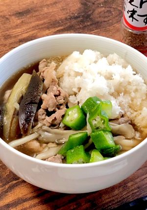 豚肉となすのさっぱりうどん-レシピのメイン写真