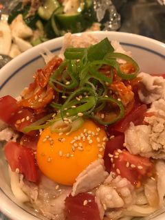 豚キムトマト冷やしうどん-レシピのメイン写真