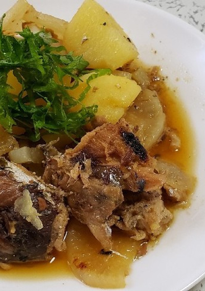 超簡単!鯖缶with大根とじゃが芋の煮物-レシピのメイン写真