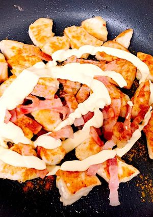 カジキとベーコンのカレーマヨ炒め-レシピのメイン写真