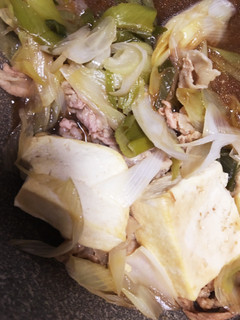 ネギと豚肉豆腐オイスターいため-レシピのメイン写真