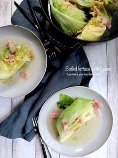 レタスとベーコンのコンソメ煮-レシピのメイン写真