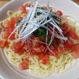 超簡単!即席♪トマトとシソの冷製パスタ♪