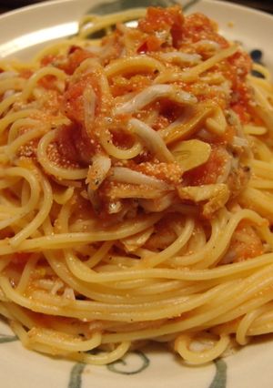 しらすと明太子のトマトペペロンチーノ-レシピのメイン写真