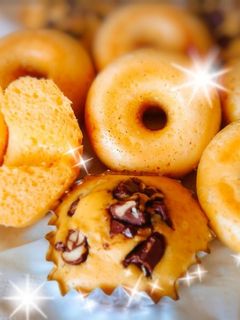 ホットケーキミックスで焼きドーナツ-レシピのメイン写真