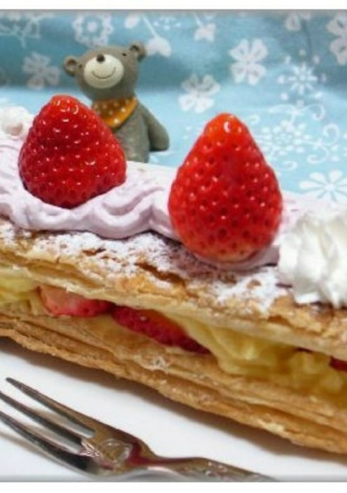 冷凍パイシートで いちごのミルフィーユ-レシピのメイン写真