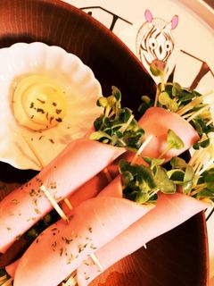 ❁かいわれ大根のハム巻き❁-レシピのメイン写真