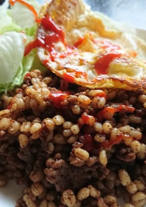 餅麦のタコライス-レシピのメイン写真