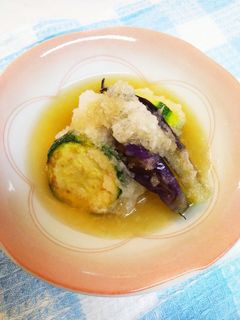 ズッキーニと茄子のおろし揚げ浸し♪-レシピのメイン写真