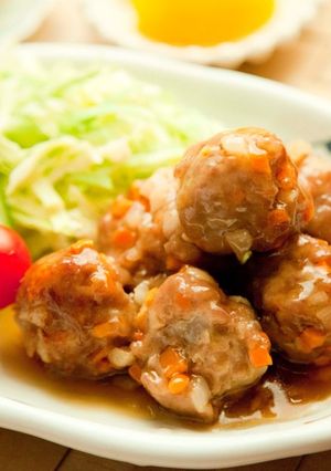 野菜たっぷり⁂やわらか甘酢肉だんご-レシピのメイン写真