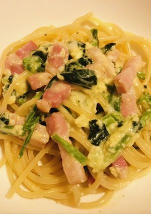 ほうれん草とベーコンのカルボナーラ♩-レシピのメイン写真