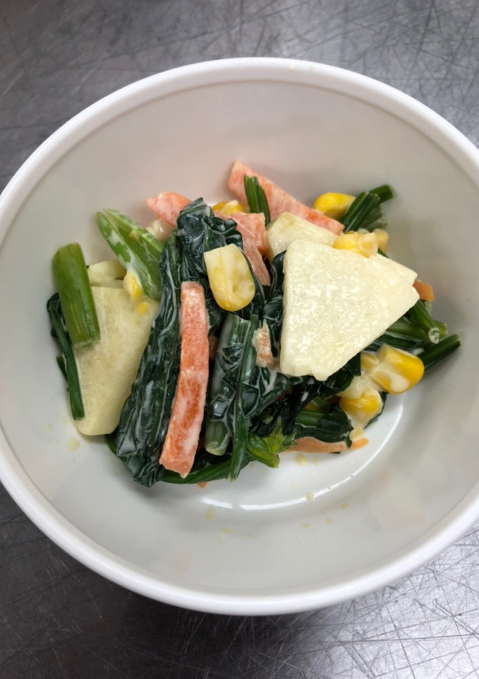 ほうれん草とりんごのサラダ-レシピのメイン写真