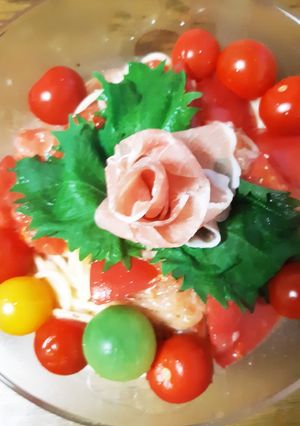 超簡単!トマトと生ハムの冷製パスタ-レシピのメイン写真
