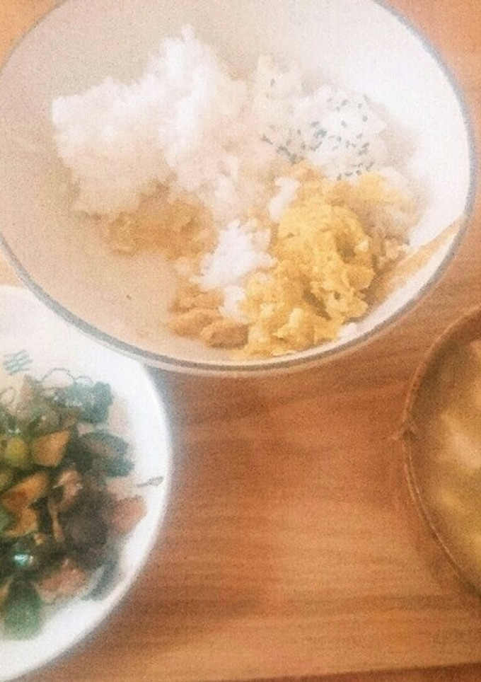 野菜炒めと卵焼きご飯と味噌汁-レシピのメイン写真