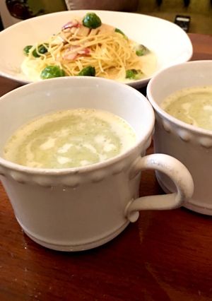 芽キャベツの豆乳ポタージュ-レシピのメイン写真