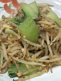 もやしとチンゲン菜の卵とじ炒め-レシピのメイン写真