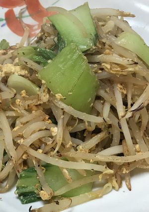 もやしとチンゲン菜の卵とじ炒め-レシピのメイン写真