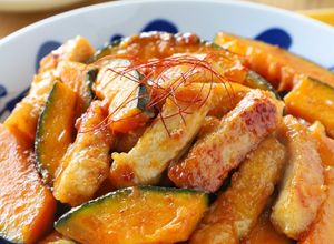 豚ロース厚切り肉と南瓜のオイスター炒め-レシピのメイン写真