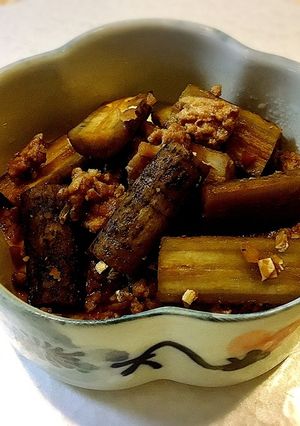 ごぼうと鳥ミンチの甘辛煮-レシピのメイン写真